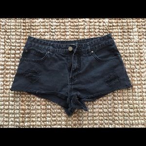 Billabong black jean shorts